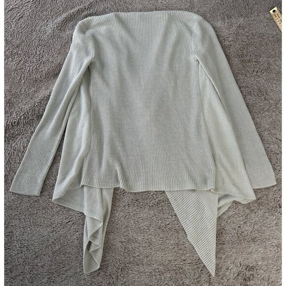 Eileen Fisher S Womens Cardigan Open Waterfall Sweater Dusty Beige Sz PP - Picture 10 of 12